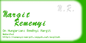 margit remenyi business card